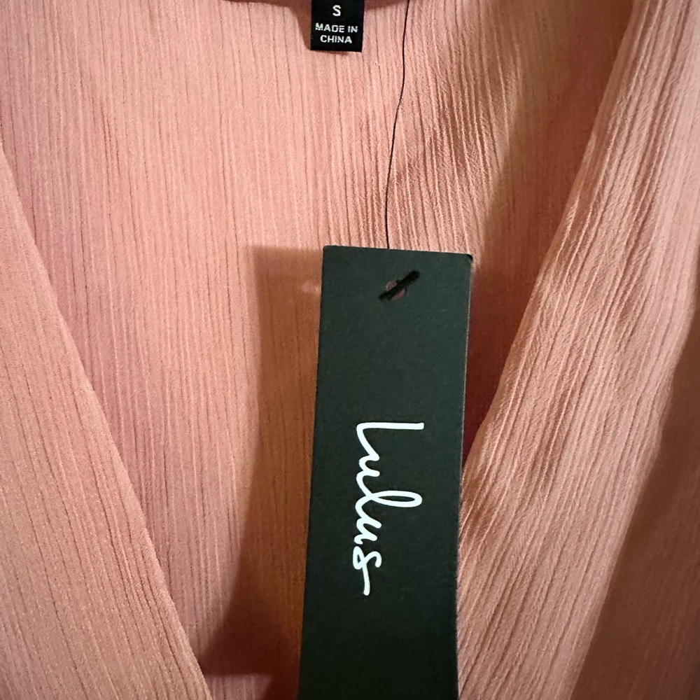 Lulu's Dusty Rose Ruffle Bodysuit - Picture 3 of 8